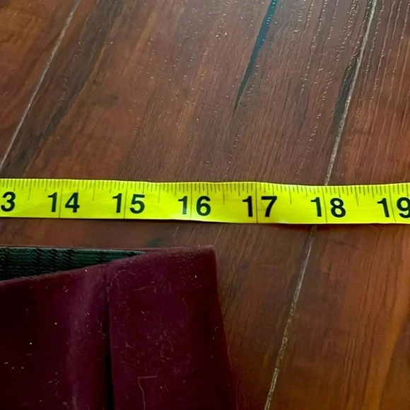 Anthropologie faux suede leggings Maroon Burgundy Ankle zip Size 32 Pull on - Picture 6 of 11